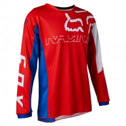 BLUZA FOX JUNIOR 180 SKEW WHITE/RED/BLUE  ENDURO CROSS