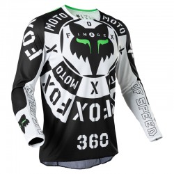 BLUZA FOX 360 NOBYL BLACK/WHITE  ENDURO CROSS