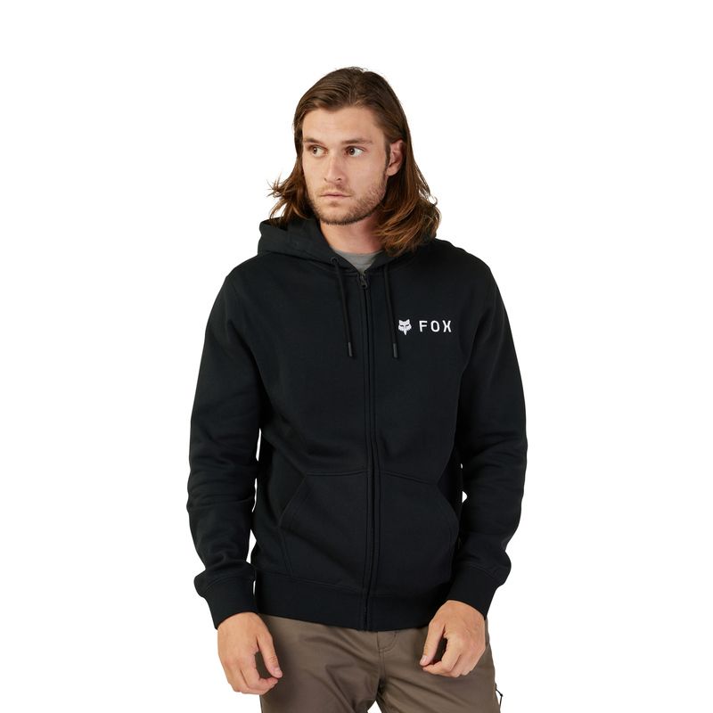 BLUZA Z KAPTUREM NA ZAMEK FOX ABSOLUTE BLACK  ENDURO CROSS