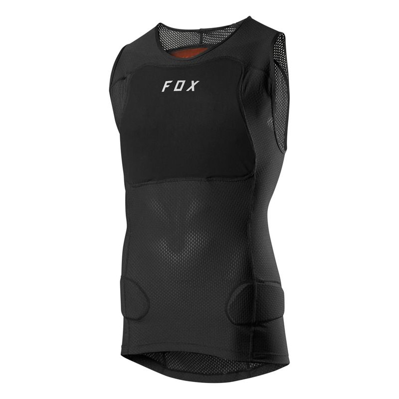 KOSZULKA Z OCHRANIACZAMI BEZ RĘKAWÓW FOX BASEFRAME PRO BLACK  ENDURO CROSS