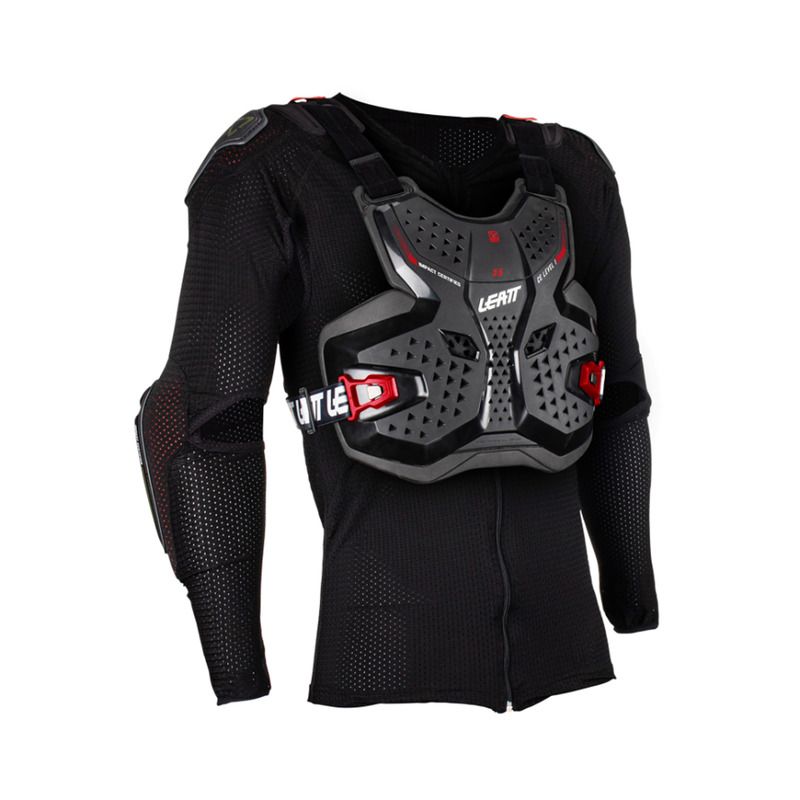 KOSZULKA Z OCHRANIACZAMI LEATT JUNIOR 3.5 BLACK/RED (147-159CM) KOSZULKA Z OCHRANIACZAMI LEATT JUNIOR 3.5 BLACK/RED (147-159CM)
