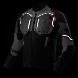 KURTKA TEKSTYLNA REBELHORN BORG II BLACK/GREY/RED 
