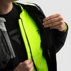 KURTKA TEKSTYLNA REBELHORN BORG II BLACK/GREY/FLUO YELLOW 
