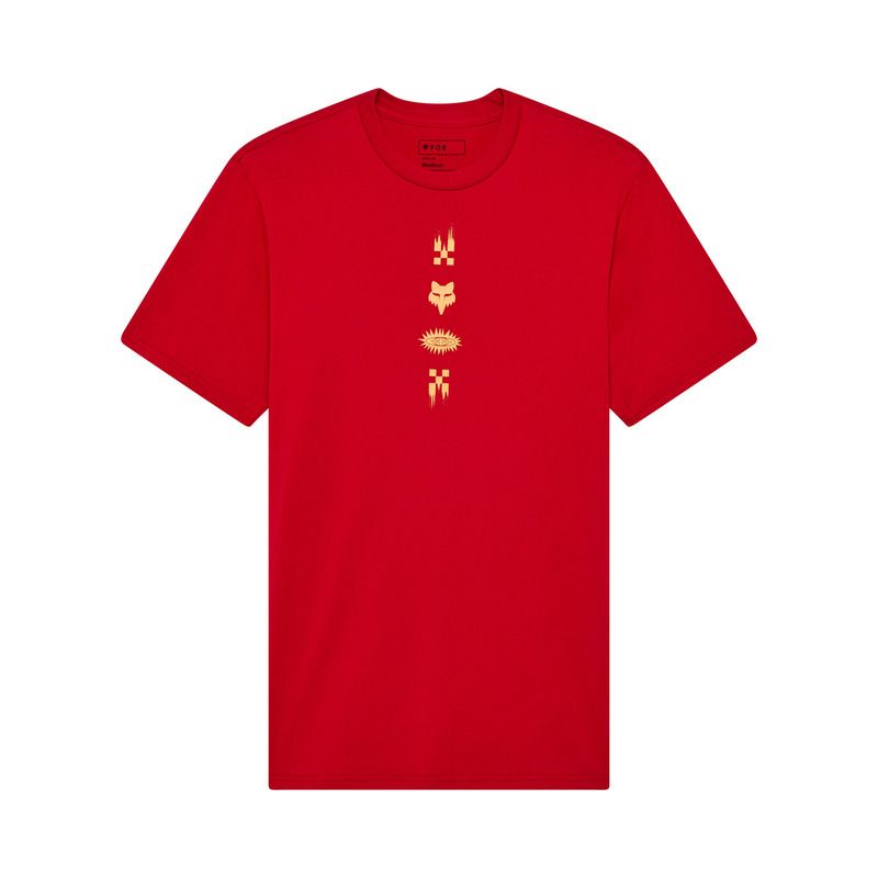 T-SHIRT FOX CHECKERED PREM CARDINAL  ENDURO CROSS