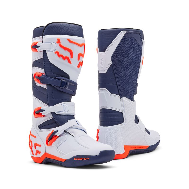 BUTY FOX COMP WHITE/NAVY 12 (WKŁADKA 286MM) ENDURO CROSS