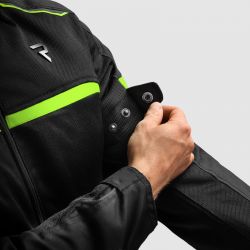 KURTKA TEKSTYLNA REBELHORN ECHO BLACK/FLUO YELLOW 
