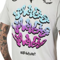 T-SHIRT FOX FUTURE PREM LIGHT GREY  ENDURO CROSS