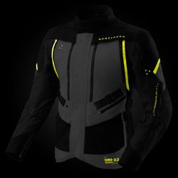 KURTKA TEKSTYLNA REBELHORN HARDY 3.0 BLACK/GREY/FLUO YELLOW 