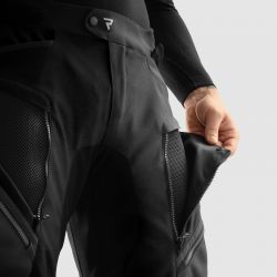 SPODNIE TEKSTYLNE REBELHORN HARDY 3.0 BLACK (KRÓTKA NOGAWKA) 