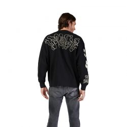 BLUZA FOX HELLO FUTURE OVERSIZED CREW BLACK  ENDURO CROSS
