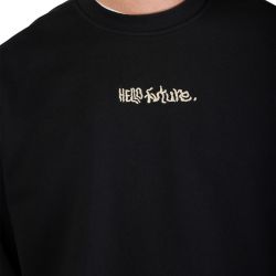 BLUZA FOX HELLO FUTURE OVERSIZED CREW BLACK  ENDURO CROSS