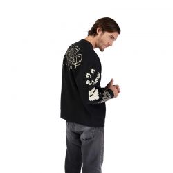 BLUZA FOX HELLO FUTURE OVERSIZED CREW BLACK  ENDURO CROSS
