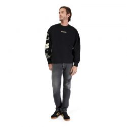 BLUZA FOX HELLO FUTURE OVERSIZED CREW BLACK  ENDURO CROSS