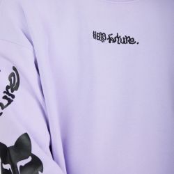 BLUZA FOX HELLO FUTURE OVERSIZED CREW LILAC  ENDURO CROSS