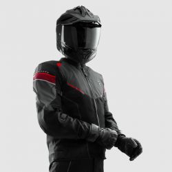 KURTKA TEKSTYLNA REBELHORN HIFLOW V BLACK/GREY/RED 