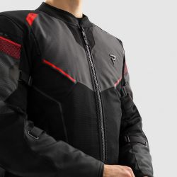 KURTKA TEKSTYLNA REBELHORN HIFLOW V BLACK/GREY/RED 
