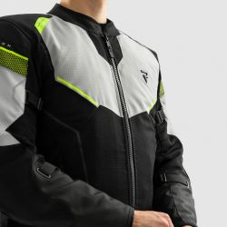 KURTKA TEKSTYLNA REBELHORN HIFLOW V BLACK/GREY/FLUO YELLOW 