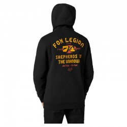 BLUZA Z KAPTUREM NA ZAMEK FOX AT BAY BLACK  ENDURO CROSS