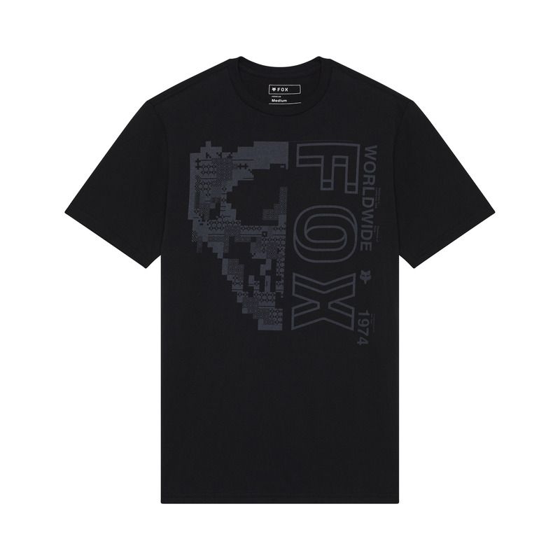 T-SHIRT FOX IMAGE SKULL PREM BLACK  ENDURO CROSS