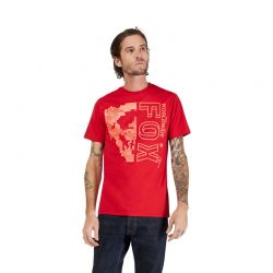 T-SHIRT FOX IMAGE SKULL PREM CARDINAL  ENDURO CROSS