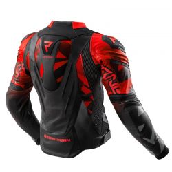 KURTKA SKÓRZANA REBELHORN INFERNO BLACK/FLUO RED 