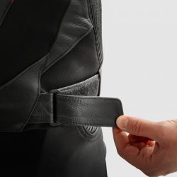 KURTKA SKÓRZANA REBELHORN INFERNO BLACK/FLUO RED 