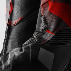 KURTKA SKÓRZANA REBELHORN INFERNO BLACK/FLUO RED 
