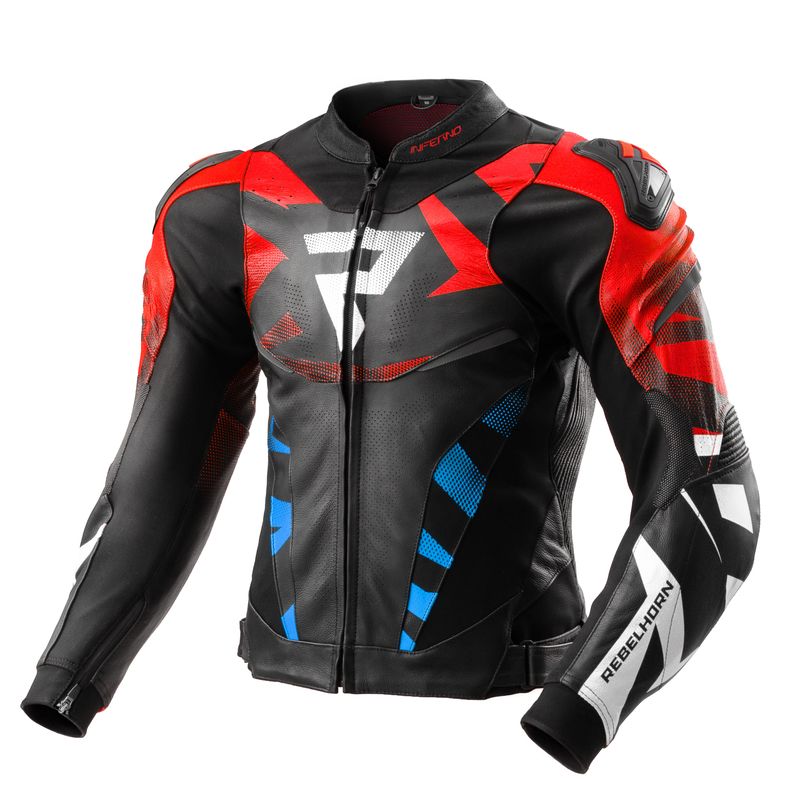 KURTKA SKÓRZANA REBELHORN INFERNO BLACK/BLUE/WHITE/RED KURTKA SKÓRZANA REBELHORN INFERNO BLACK/BLUE/WHITE/RED