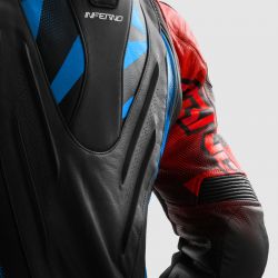 KURTKA SKÓRZANA REBELHORN INFERNO BLACK/BLUE/WHITE/RED 