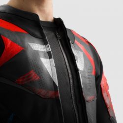 KURTKA SKÓRZANA REBELHORN INFERNO BLACK/BLUE/WHITE/RED 