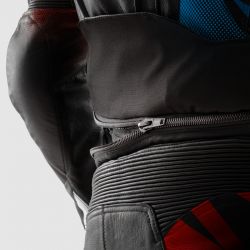 KURTKA SKÓRZANA REBELHORN INFERNO BLACK/BLUE/WHITE/RED 