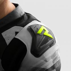 KURTKA SKÓRZANA REBELHORN INFERNO BLACK/WHITE/FLUO YELLOW 