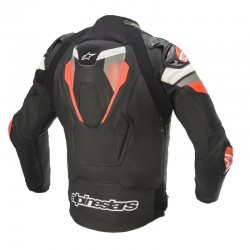 KURTKA SKÓRZANA ALPINESTARS ATEM V4 BLACK/MID GREY/FLUO RED 
