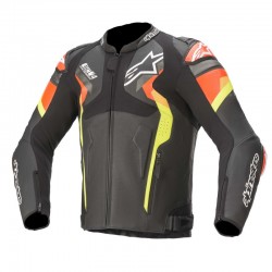 KURTKA SKÓRZANA ALPINESTARS ATEM V4 BLACK/FLUO RED/FLUO YELLOW 