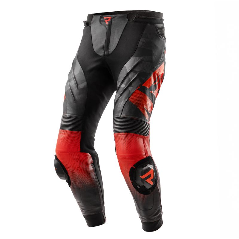 SPODNIE SKÓRZANE REBELHORN INFERNO BLACK/FLUO RED SPODNIE SKÓRZANE REBELHORN INFERNO BLACK/FLUO RED