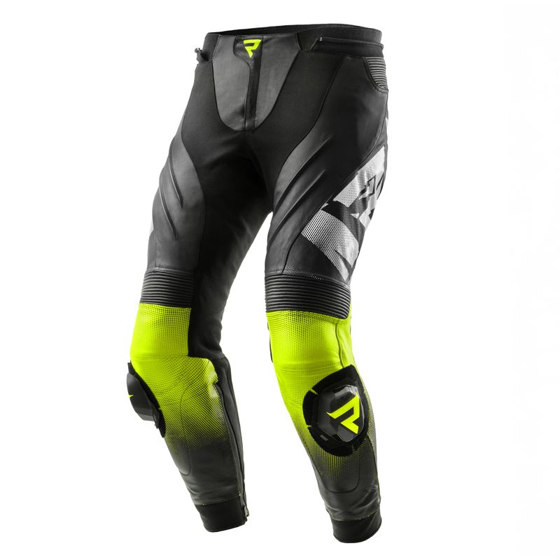 SPODNIE SKÓRZANE REBELHORN INFERNO BLACK/WHITE/FLUO YELLOW SPODNIE SKÓRZANE REBELHORN INFERNO BLACK/WHITE/FLUO YELLOW