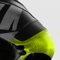 SPODNIE SKÓRZANE REBELHORN INFERNO BLACK/WHITE/FLUO YELLOW 