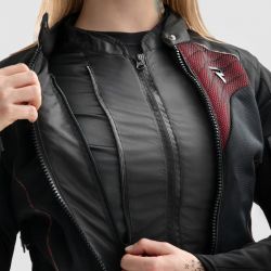 KURTKA TEKSTYLNA REBELHORN JAX LADY BLACK/RED 