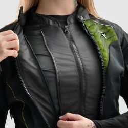 KURTKA TEKSTYLNA REBELHORN JAX LADY BLACK/FLUO YELLOW 