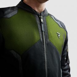 KURTKA TEKSTYLNA REBELHORN JAX BLACK/FLUO YELLOW 