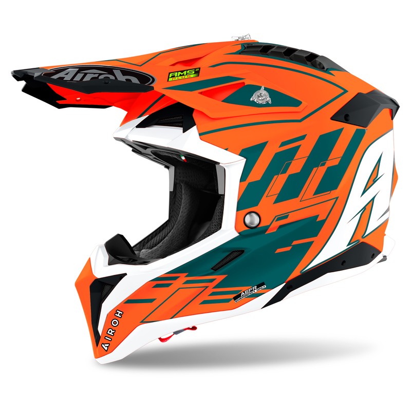 KASK AIROH AVIATOR 3 RAMPAGE ORANGE GLOSS 