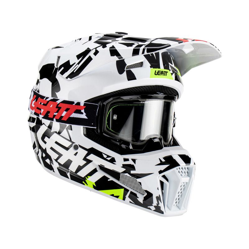 KASK Z GOGLAMI LEATT KIT MOTO 3.5 V23 ZEBRA (55-56CM)