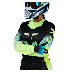 BLUZA FOX LADY 180 FLORA BLACK/YELLOW  ENDURO CROSS