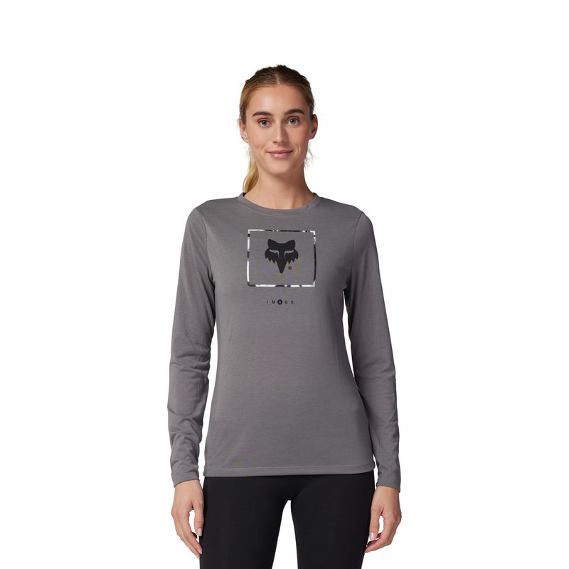 KOSZULKA Z DŁUGIM RĘKAWEM FOX LADY ATLAS TECH PEWTER  ENDURO CROSS