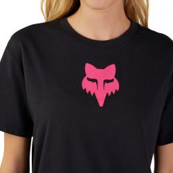 T-SHIRT FOX LADY FOX HEAD BLACK/PINK  ENDURO CROSS