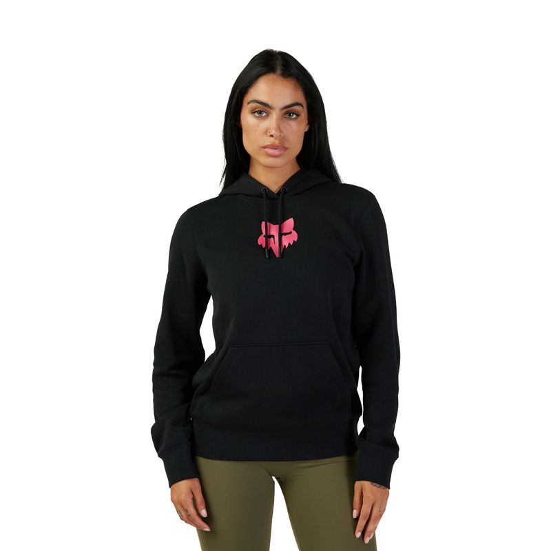 BLUZA Z KAPTUREM FOX LADY HEAD BLACK/PINK  ENDURO CROSS