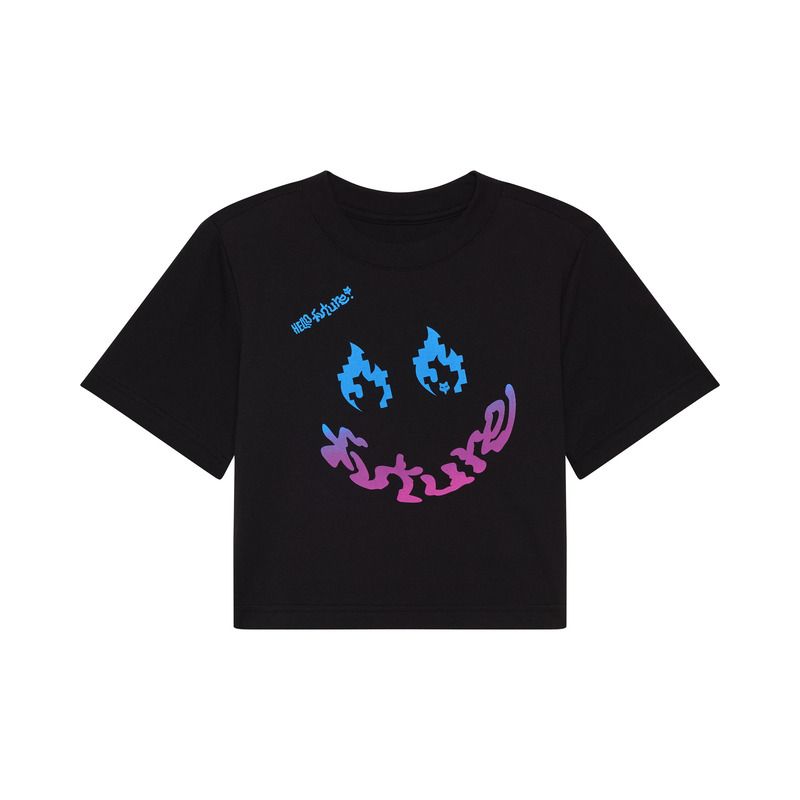 T-SHIRT FOX LADY HELLO BABY BLACK  ENDURO CROSS