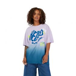 T-SHIRT FOX LADY HELLO FUTURE OVERSIZED LILAC  ENDURO CROSS