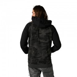 BLUZA Z KAPTUREM NA ZAMEK FOX BADGER BLACK CAMO  ENDURO CROSS