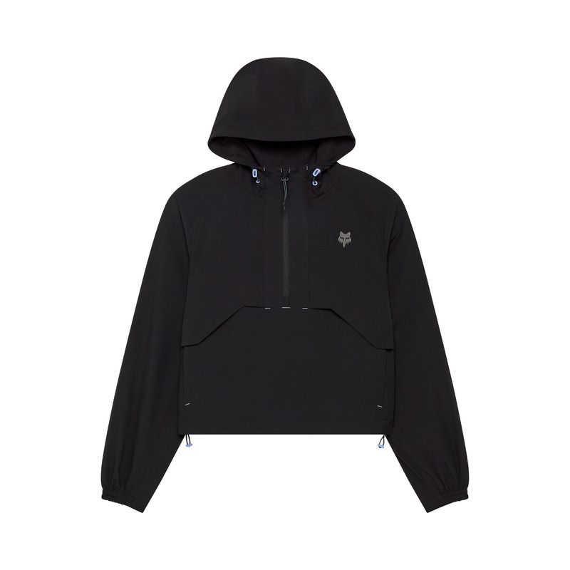BLUZA Z KAPTUREM FOX LADY SURVIVALIST WINDBREAKER BLACK/BLACK  ENDURO CROSS